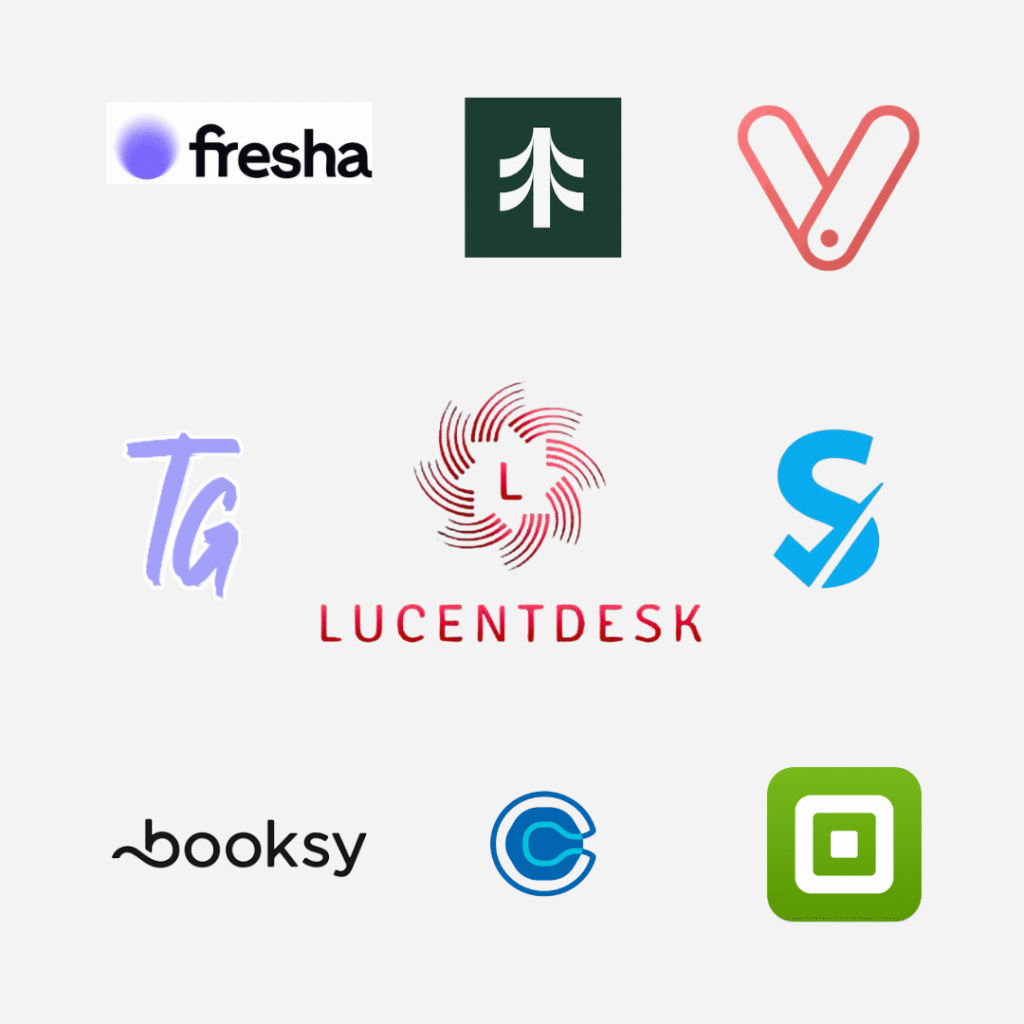 Collage of smartphone screens showing different mobile tattoo booking apps.