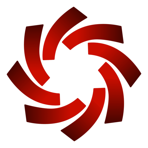 LucentDesk logo – red spiral symbol for tattoo booking app