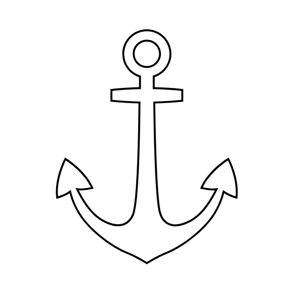 Anchor line art minimalist tattoo idea