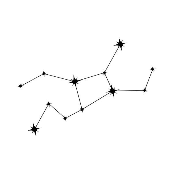 Constellation dots minimalist tattoo idea