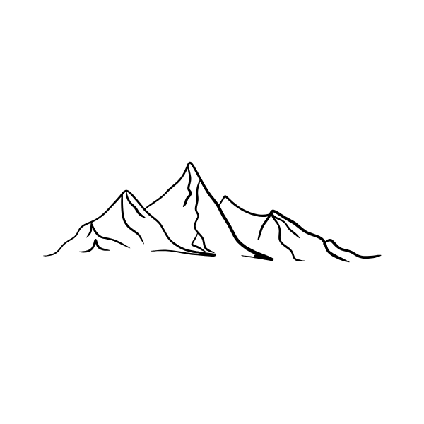 Minimal mountain line minimalist tattoo idea