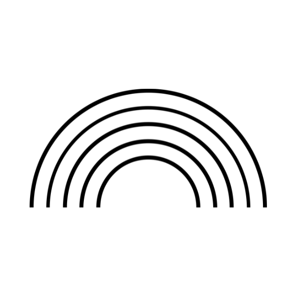 Minimal rainbow line minimalist tattoo idea
