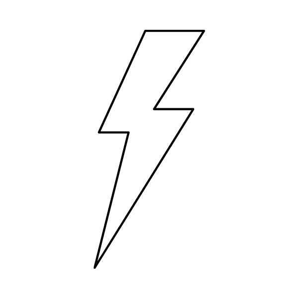 Single lightning bolt minimalist tattoo idea