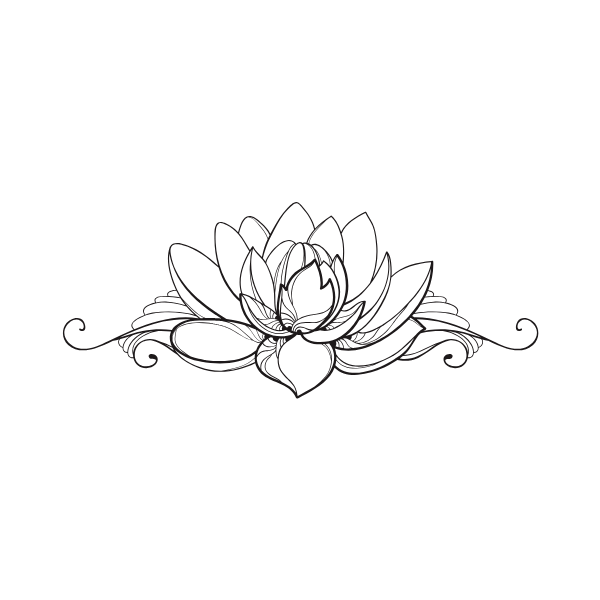Tiny lotus minimalist tattoo idea