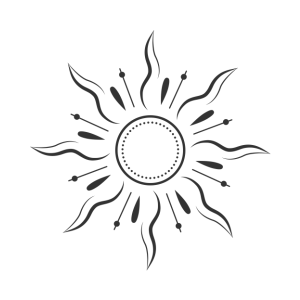 Tiny sun minimalist tattoo idea