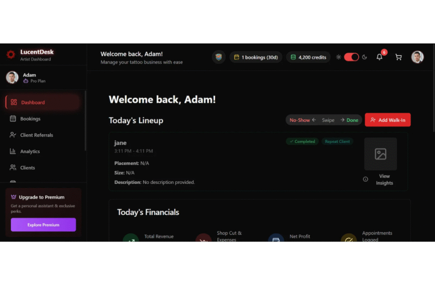 5 Reasons the LucentDesk Web App Is the Best Tattoo Appointment Book Online