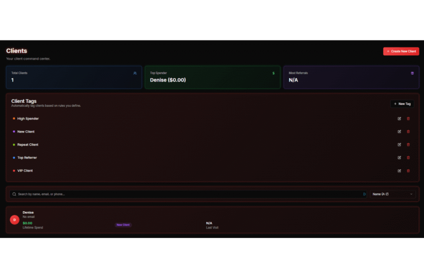 Tattoo Client Management System by LucentDesk